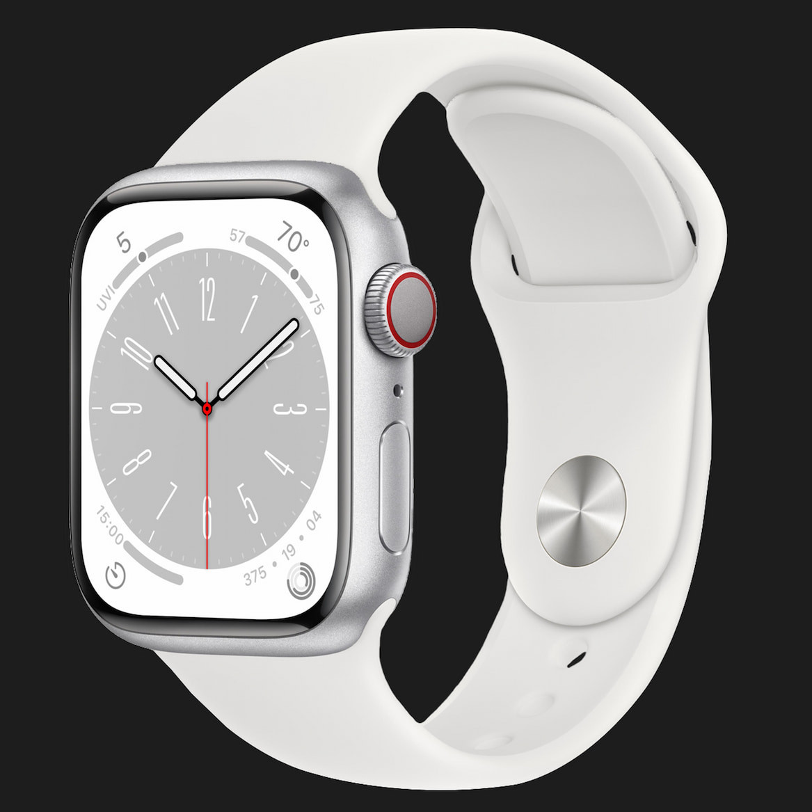 Apple Watch Series 8 41mm Silver Aluminum Case with White